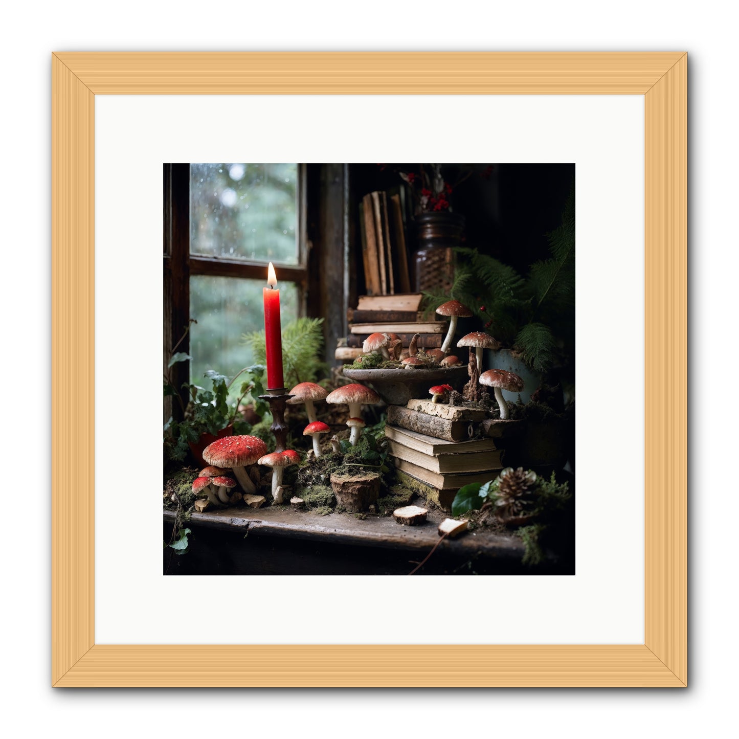 The Elves -- Framed Print - Natural 12x12