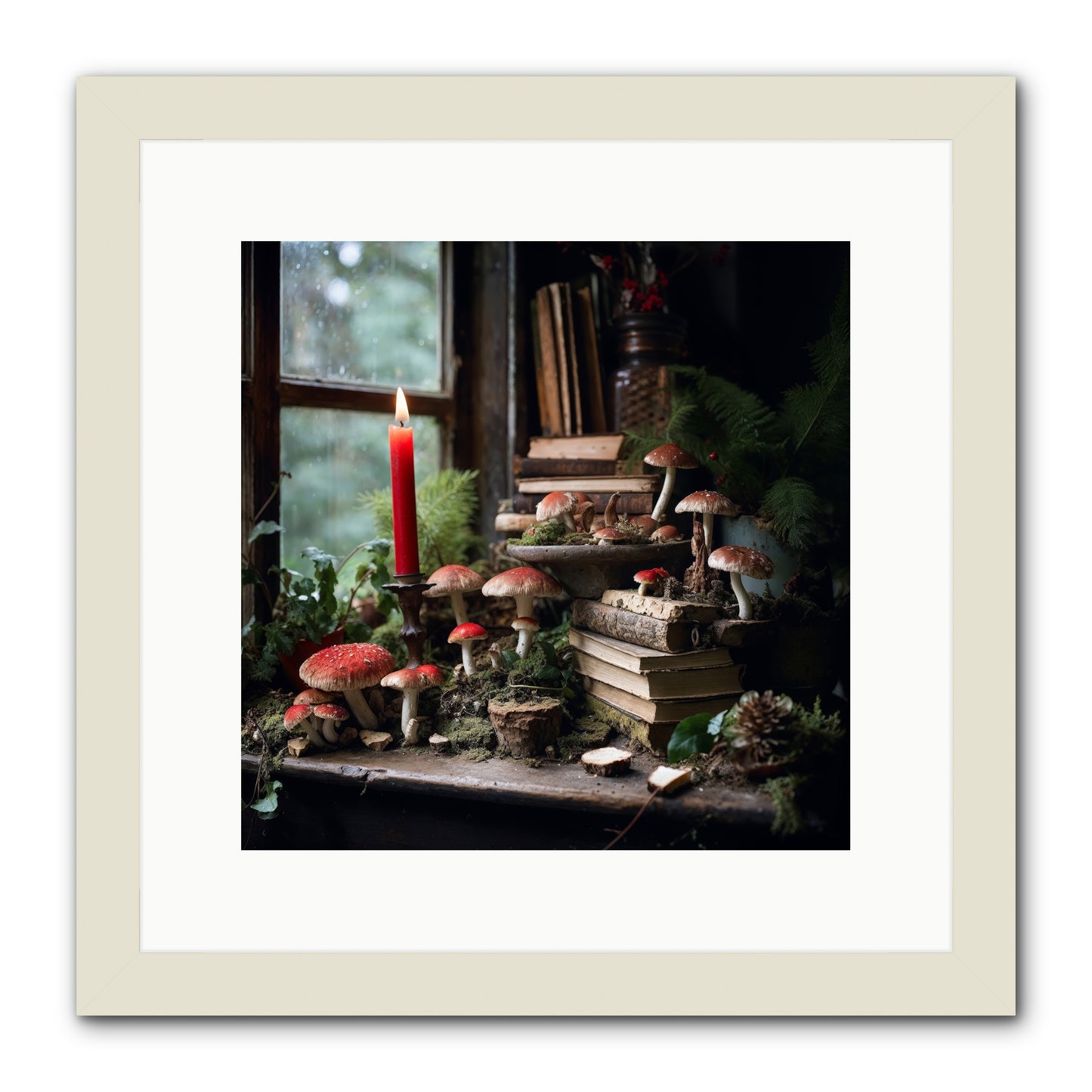 The Elves -- Framed Print - White 12x12