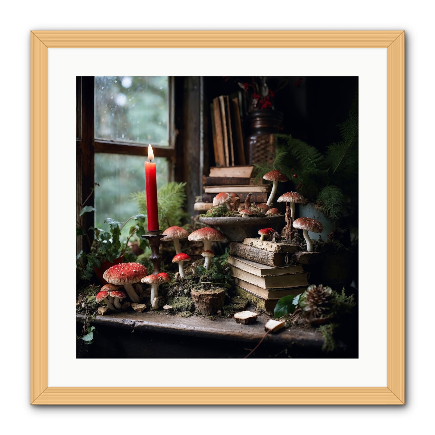 The Elves -- Framed Print - Natural 20x20