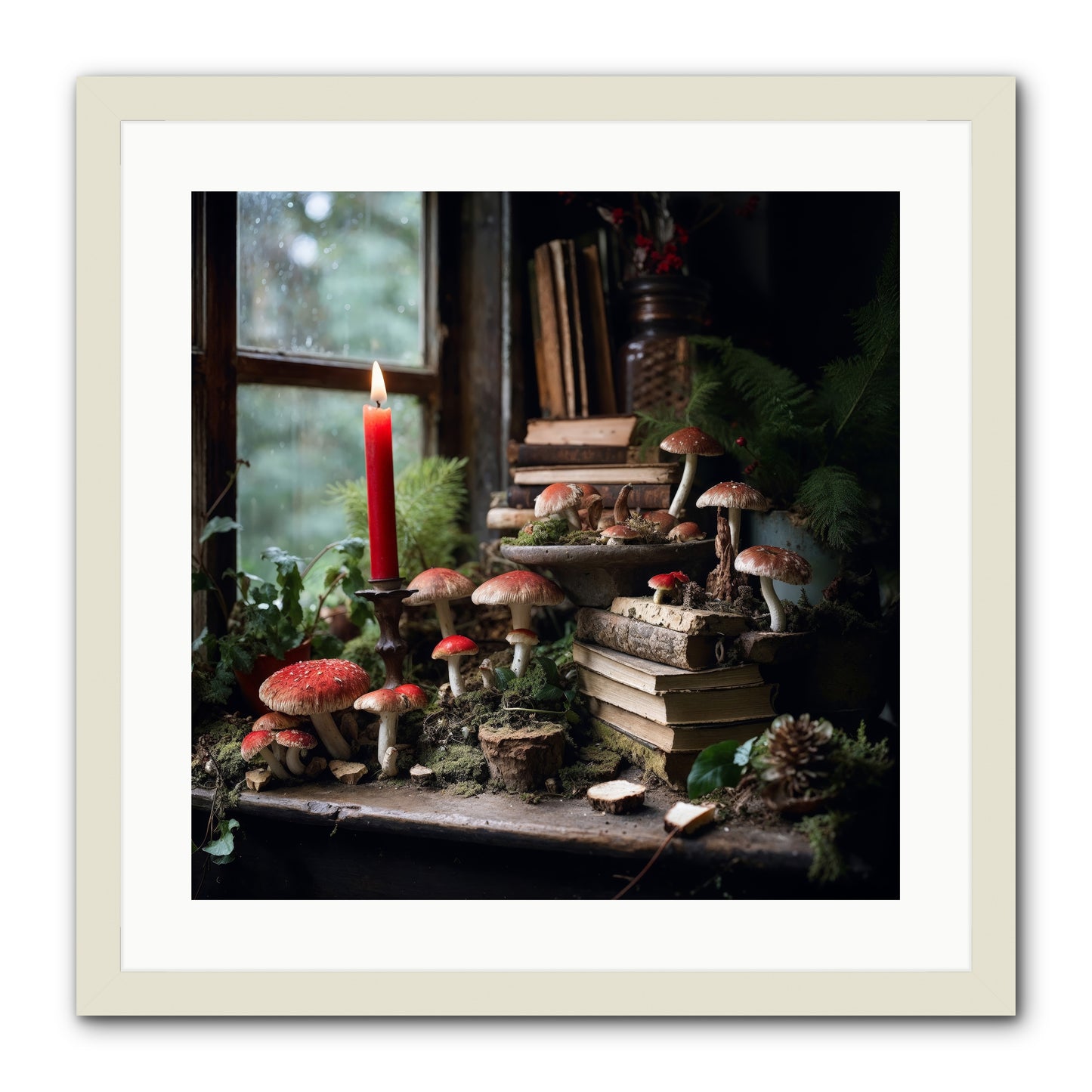 The Elves -- Framed Print - White 20x20