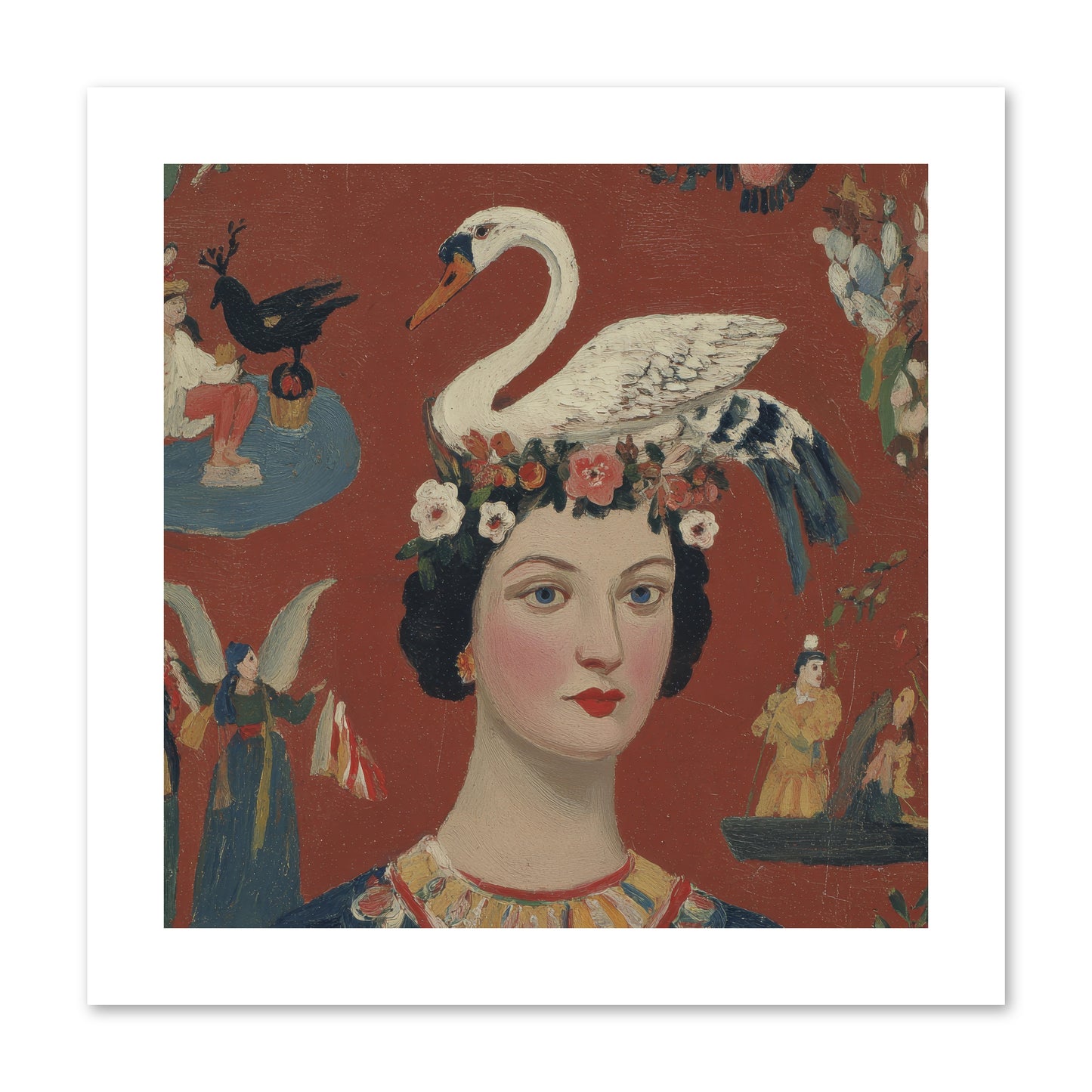 The Empress’s Reading Club -- Loose Canvas Print 10x10