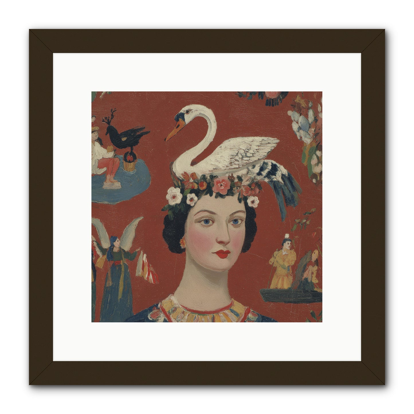 The Empress’s Reading Club -- Framed Print - Black 12x12