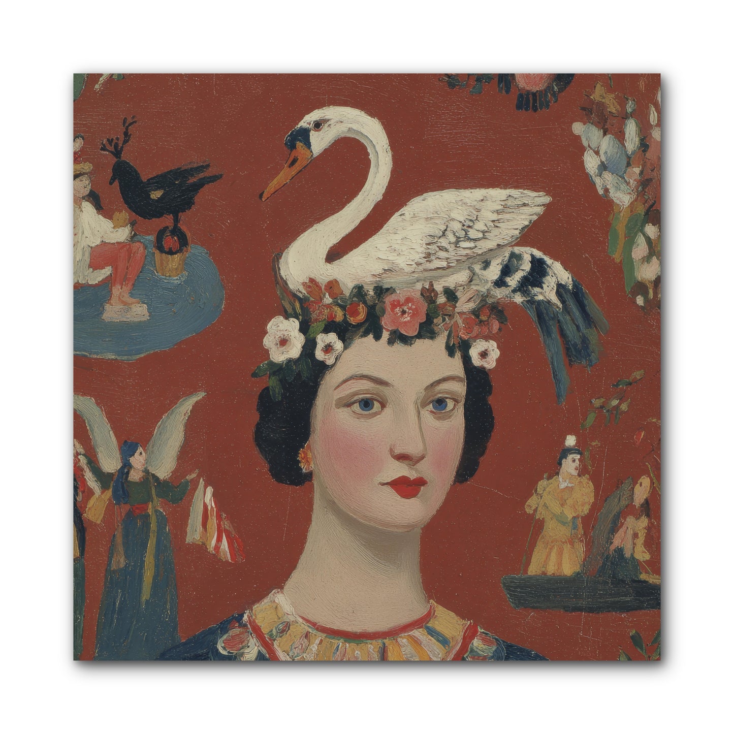 The Empress’s Reading Club -- Wrapped Canvas 10x10