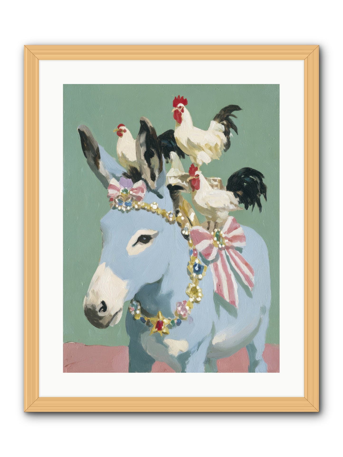 The Enchanted Gathering -- Framed Print - Natural 18x24