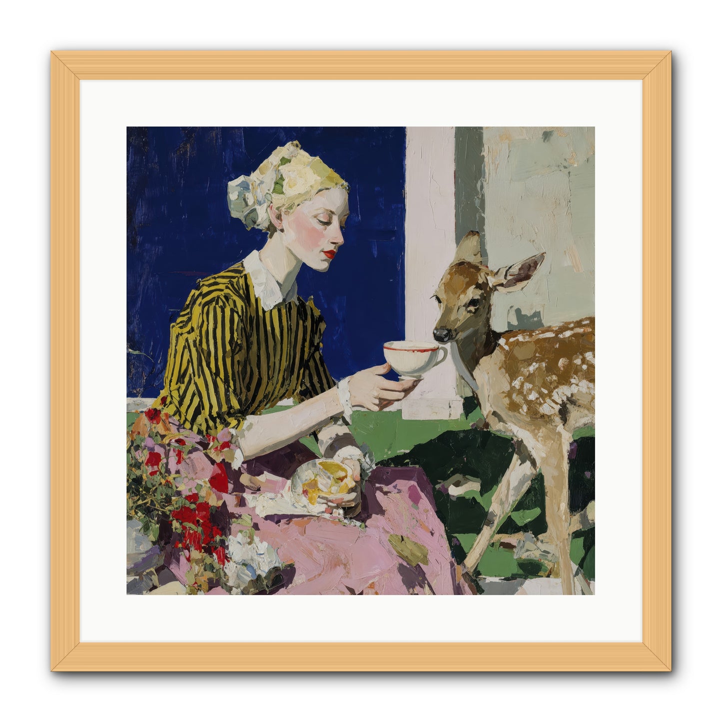 The Etiquette of Wild Things -- Framed Print - Natural 20x20
