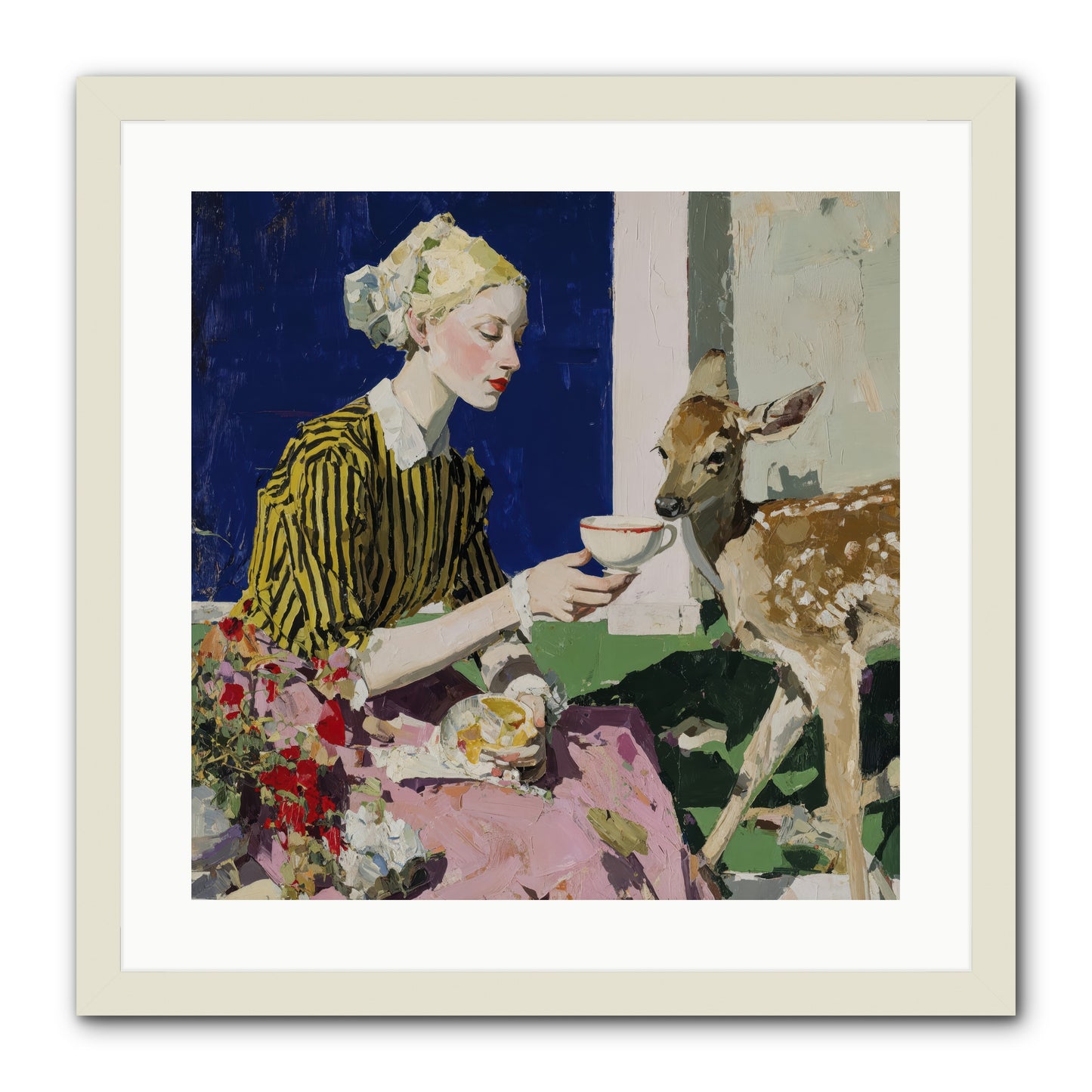 The Etiquette of Wild Things -- Framed Print - White 20x20