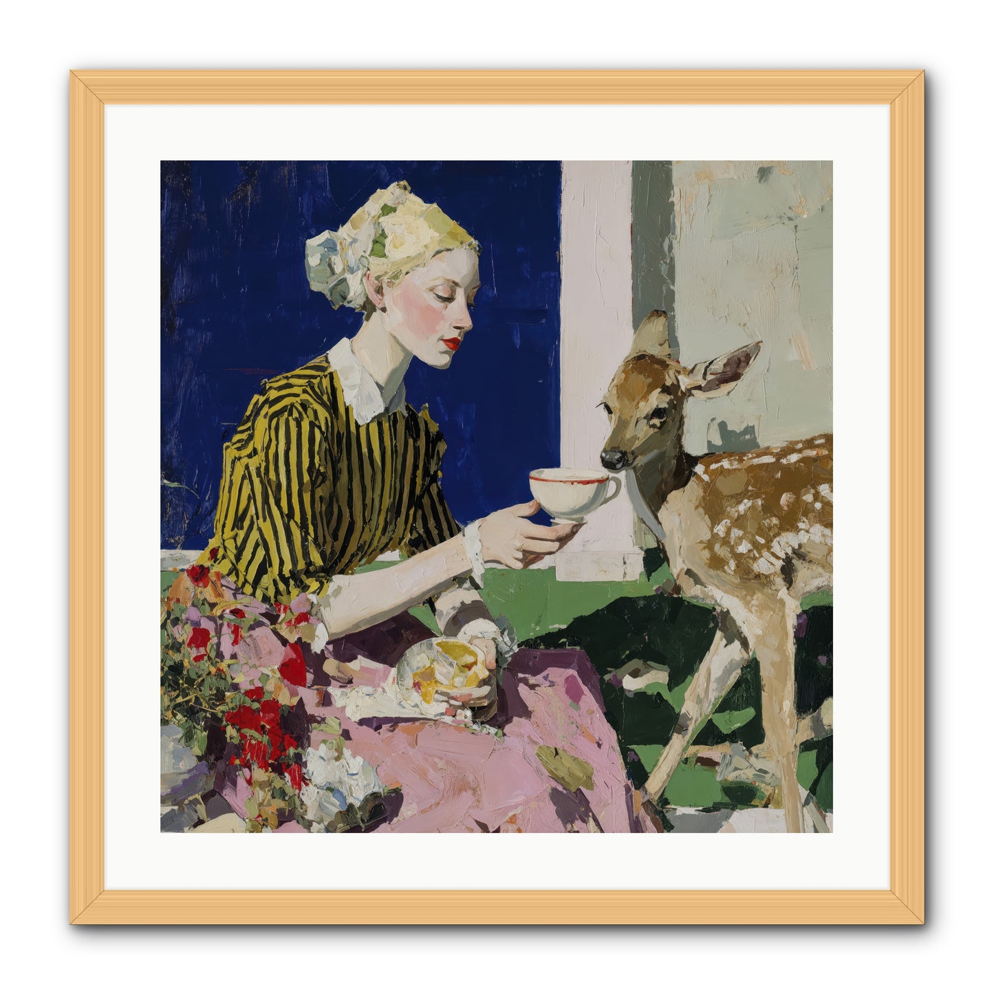 The Etiquette of Wild Things -- Framed Print - Natural 24x24