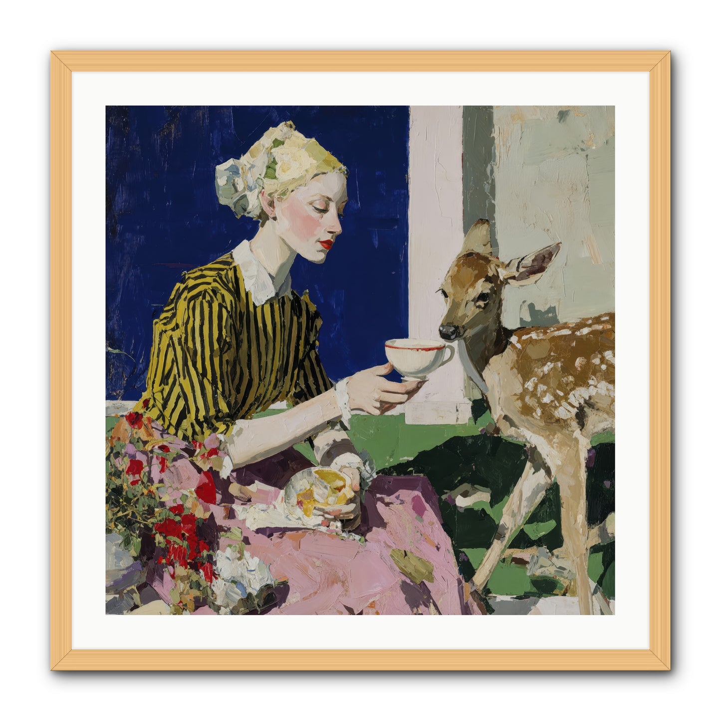 The Etiquette of Wild Things -- Framed Print - Natural 30x30