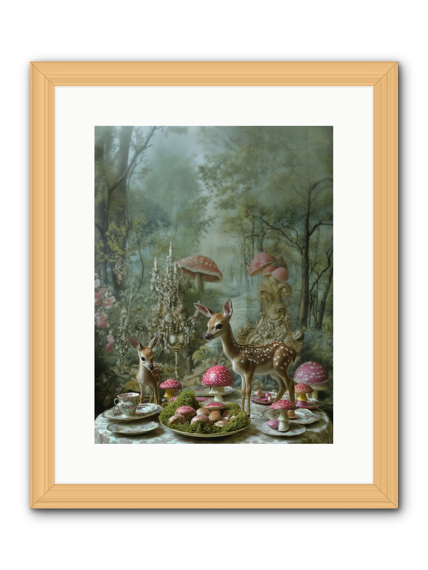 The Fairy Court -- Framed Print - Natural 12x16