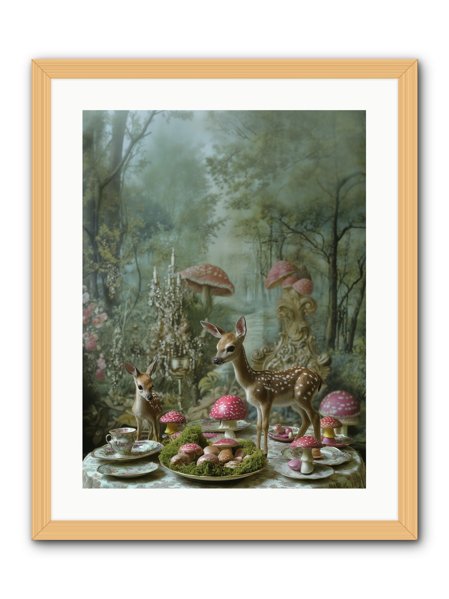 The Fairy Court -- Framed Print - Natural 18x24