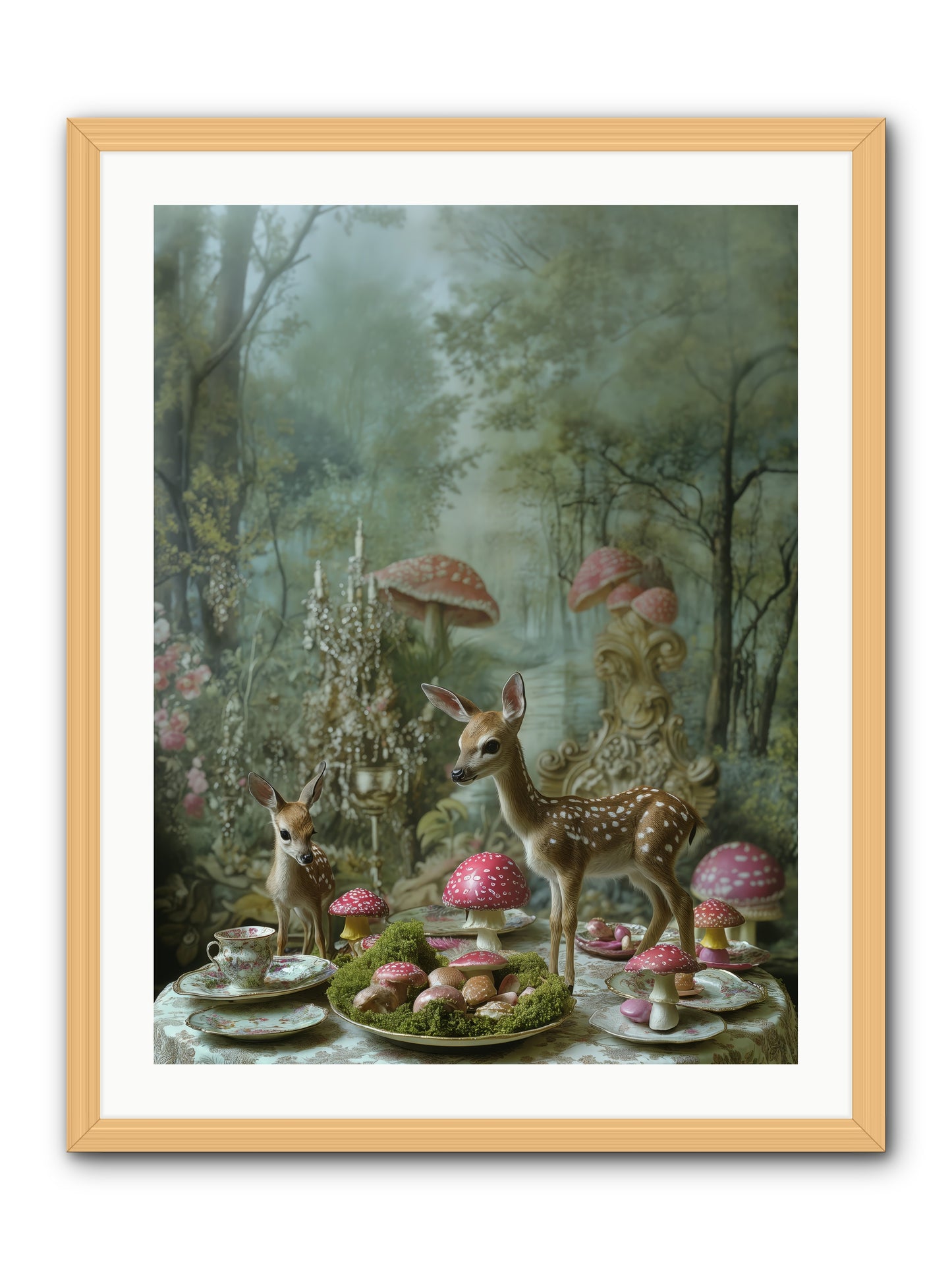 The Fairy Court -- Framed Print - Natural 24x32