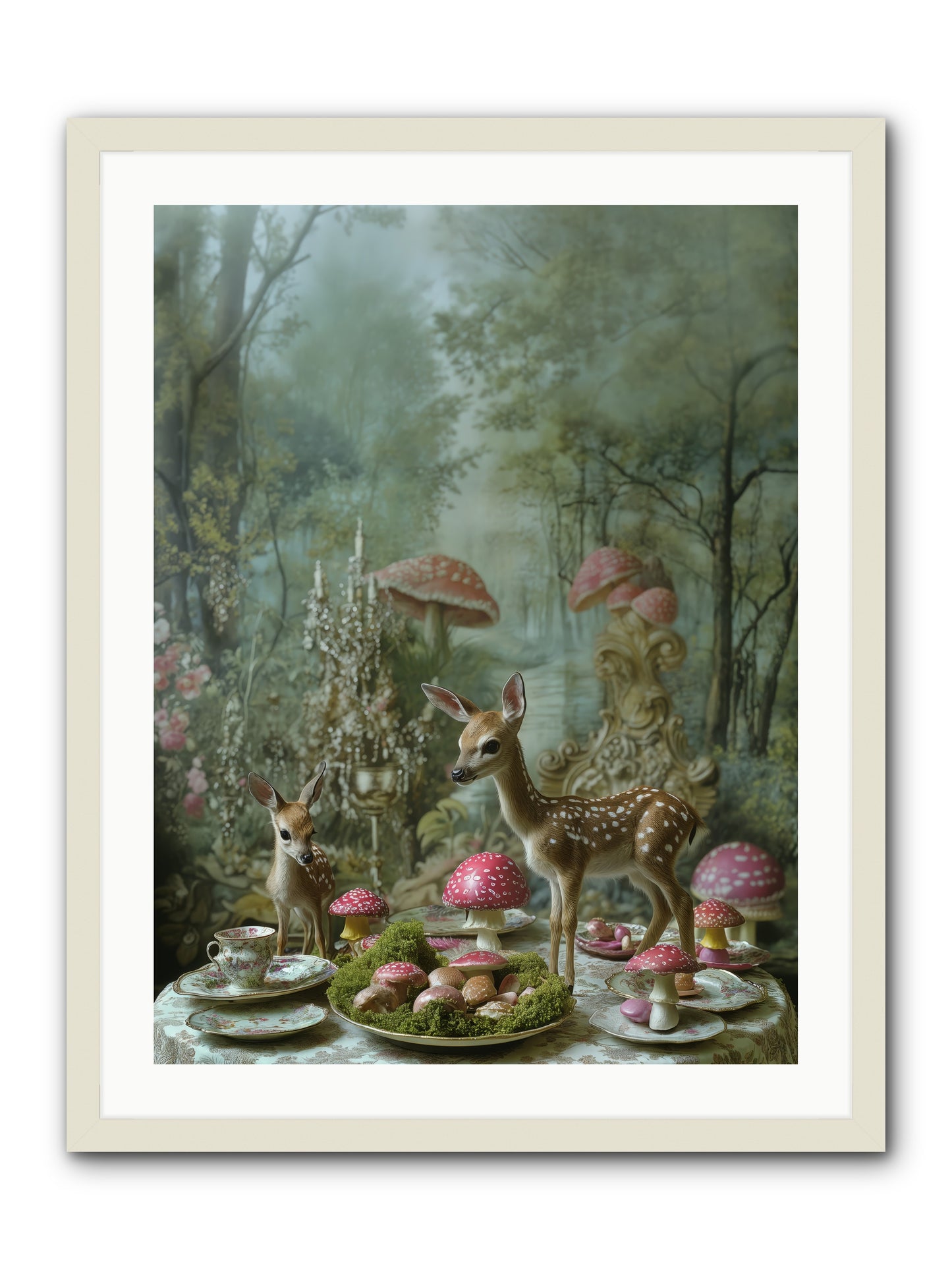 The Fairy Court -- Framed Print - White 24x32