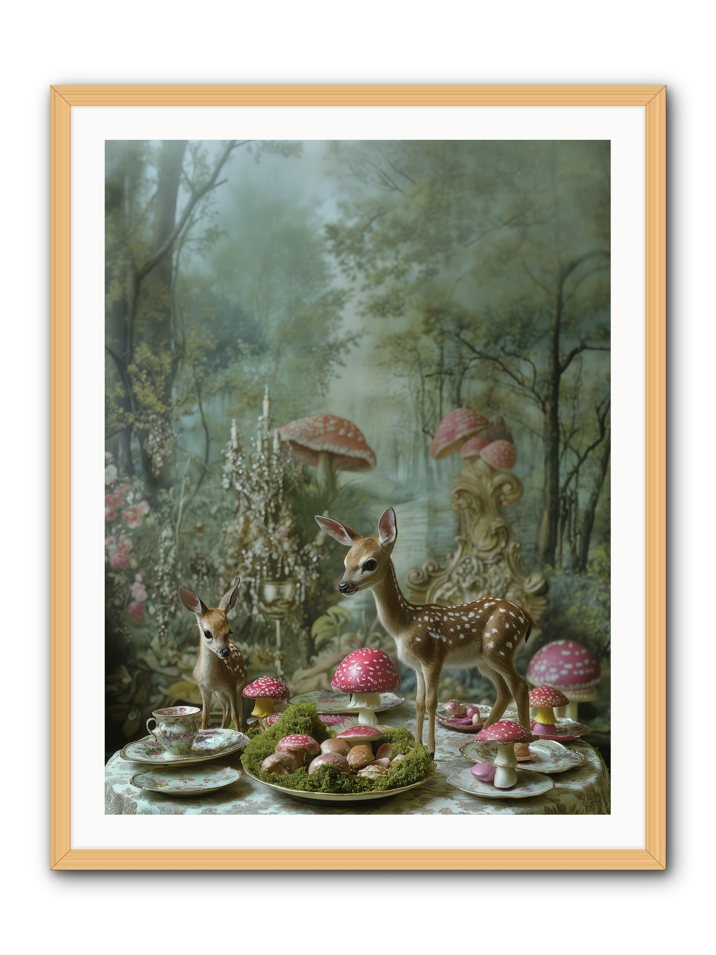The Fairy Court -- Framed Print - Natural 30x40