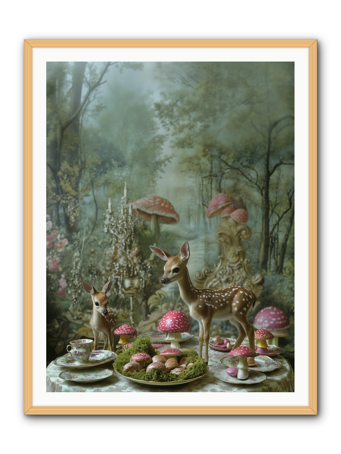 The Fairy Court -- Framed Print - Natural 36x48
