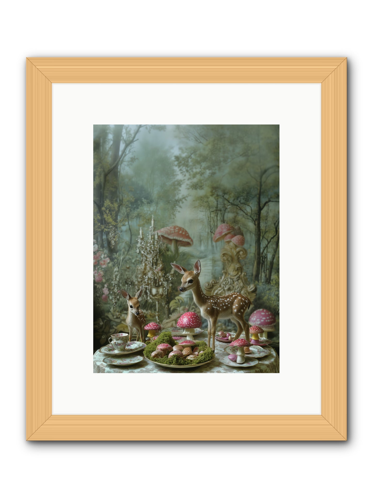 The Fairy Court -- Framed Print - Natural 9x12