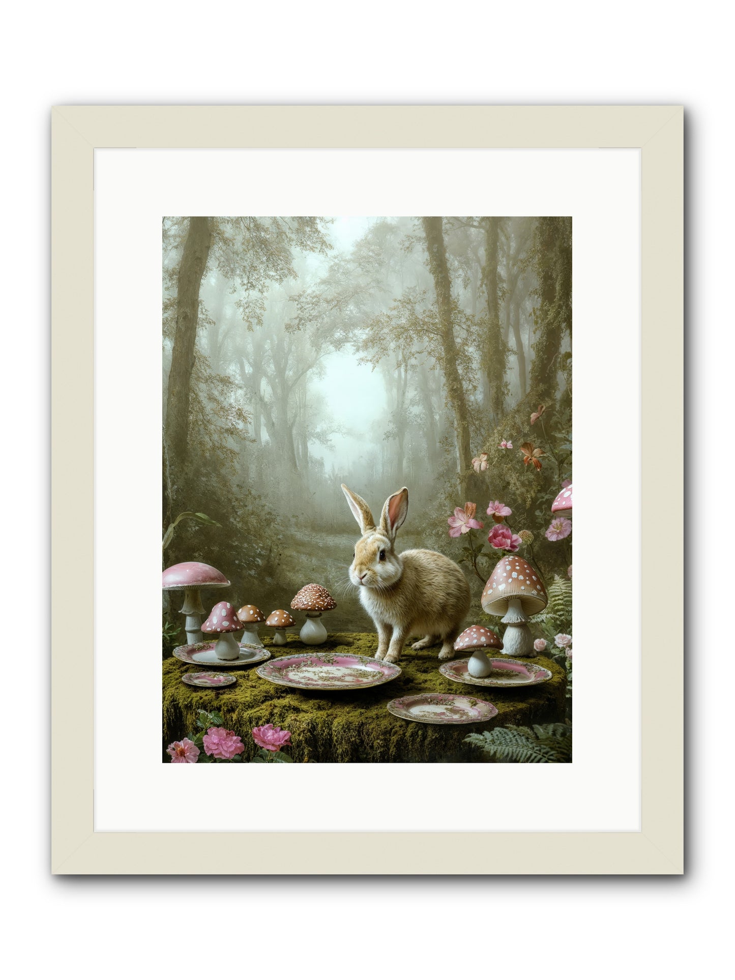 The Fairy Court Lapin -- Framed Print - White 12x16