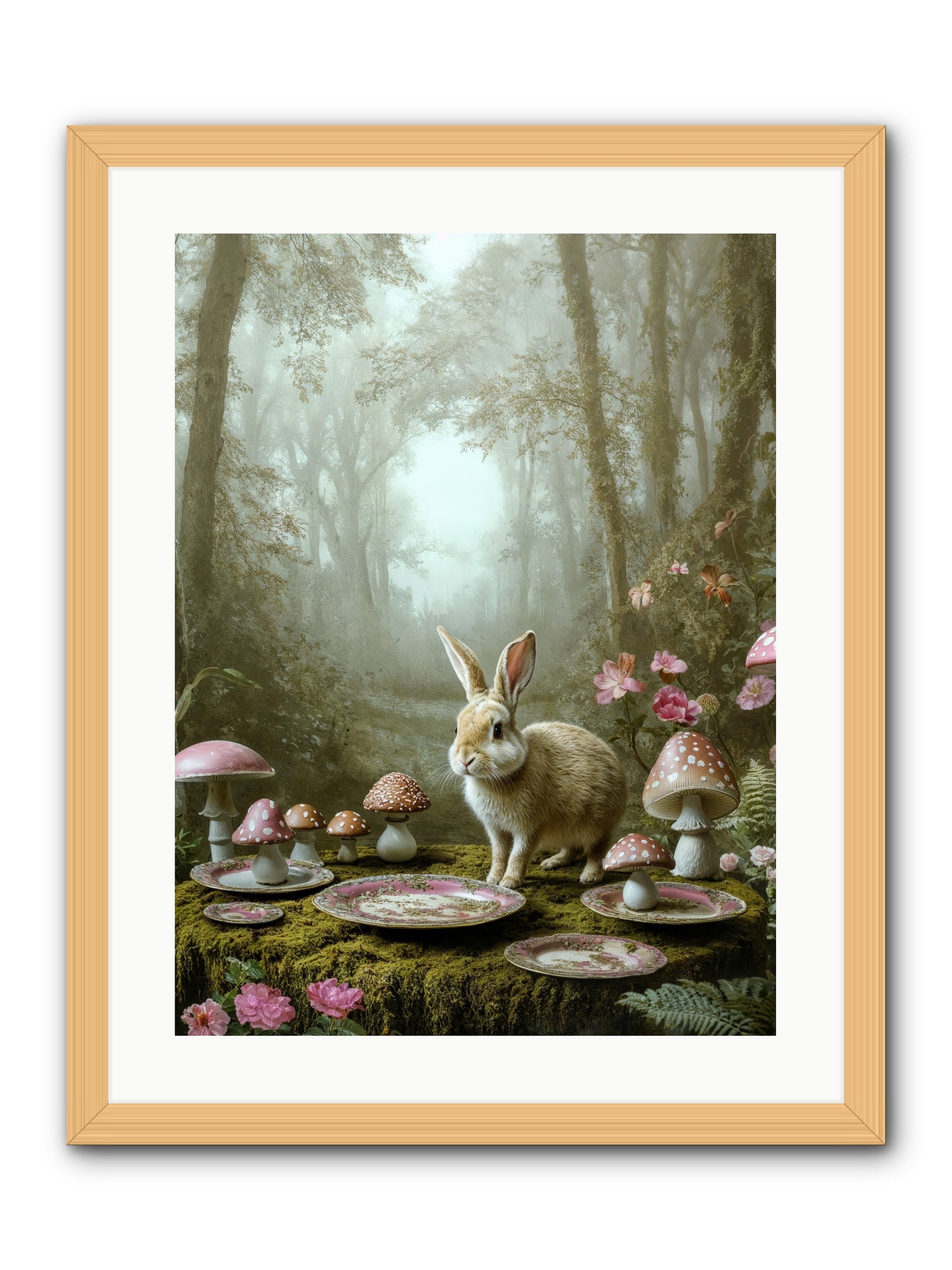 The Fairy Court Lapin -- Framed Print - Natural 18x24