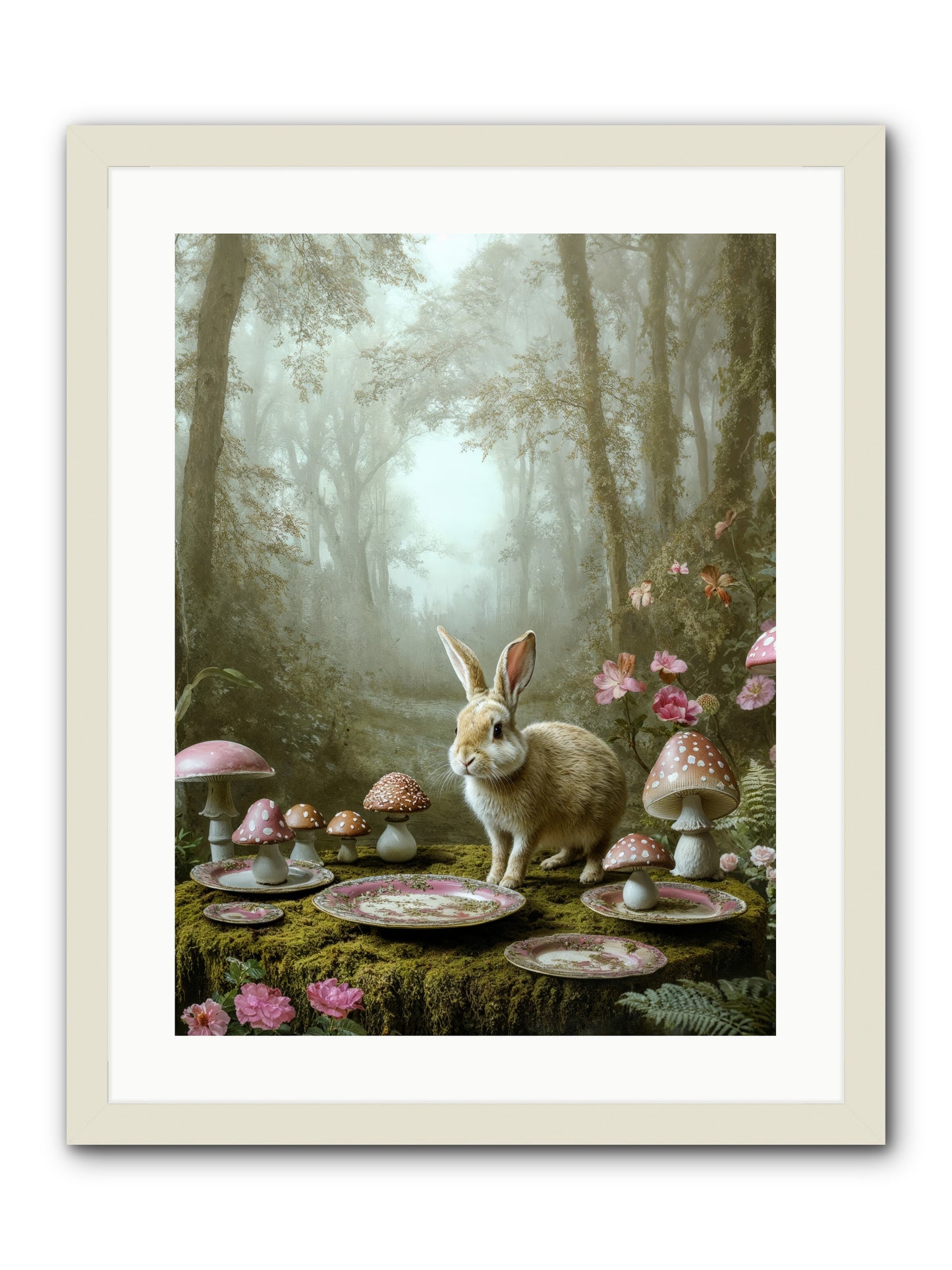 The Fairy Court Lapin -- Framed Print - White 18x24