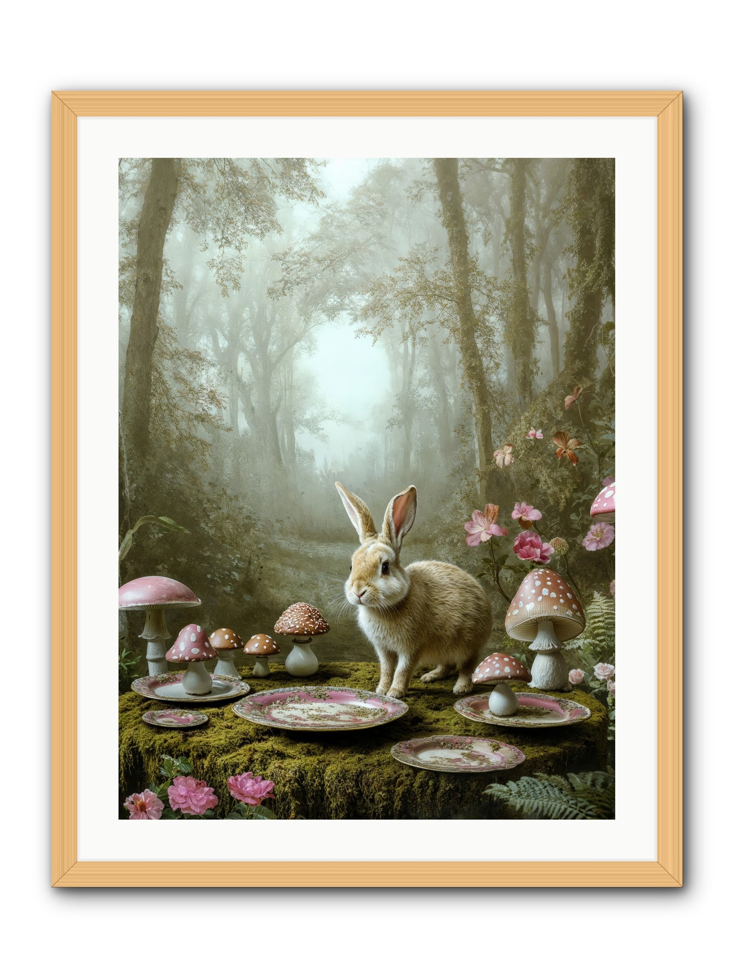 The Fairy Court Lapin -- Framed Print - Natural 24x32