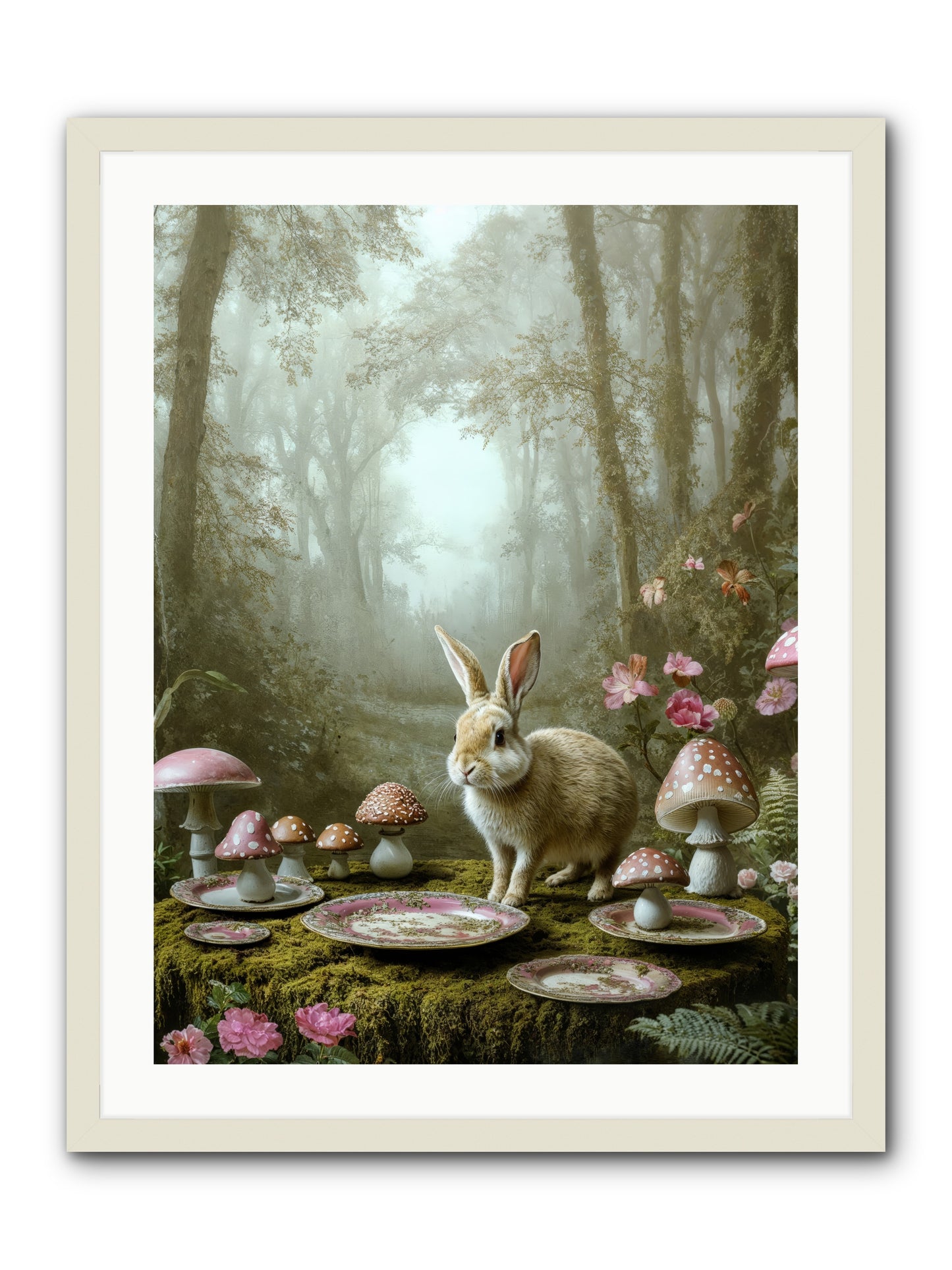 The Fairy Court Lapin -- Framed Print - White 24x32