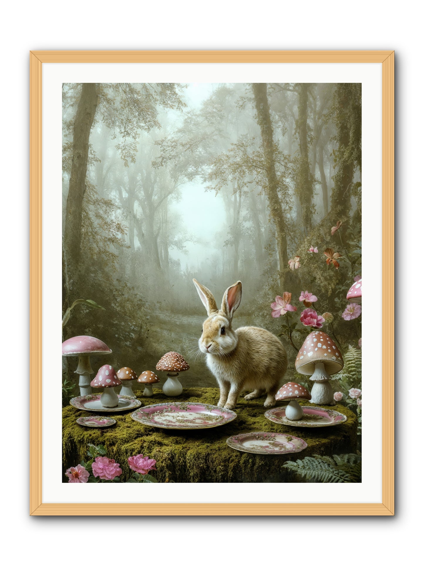The Fairy Court Lapin -- Framed Print - Natural 30x40