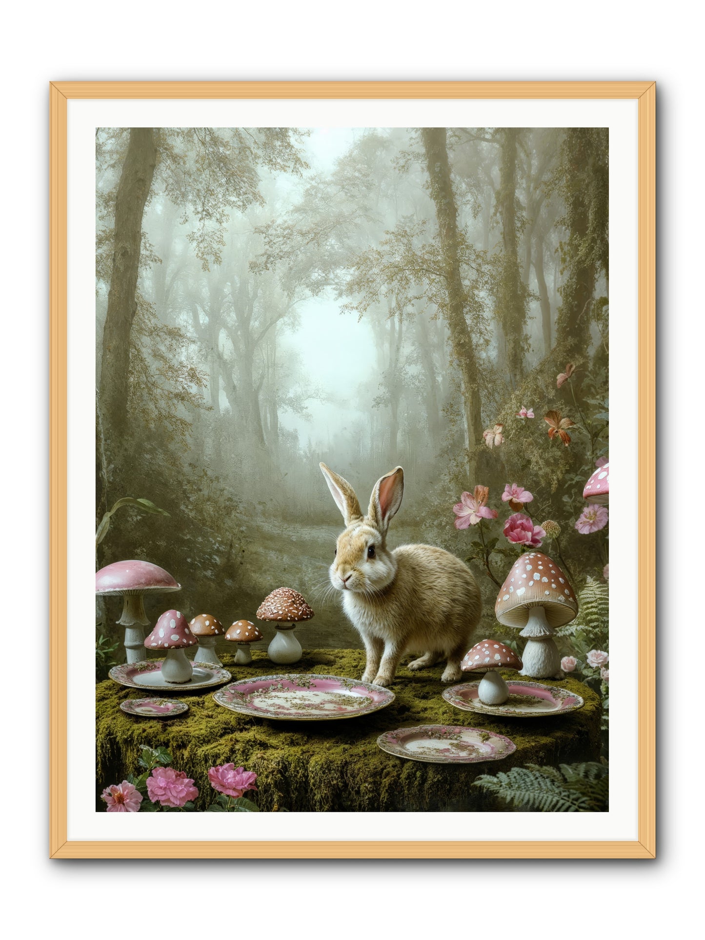 The Fairy Court Lapin -- Framed Print - Natural 36x48