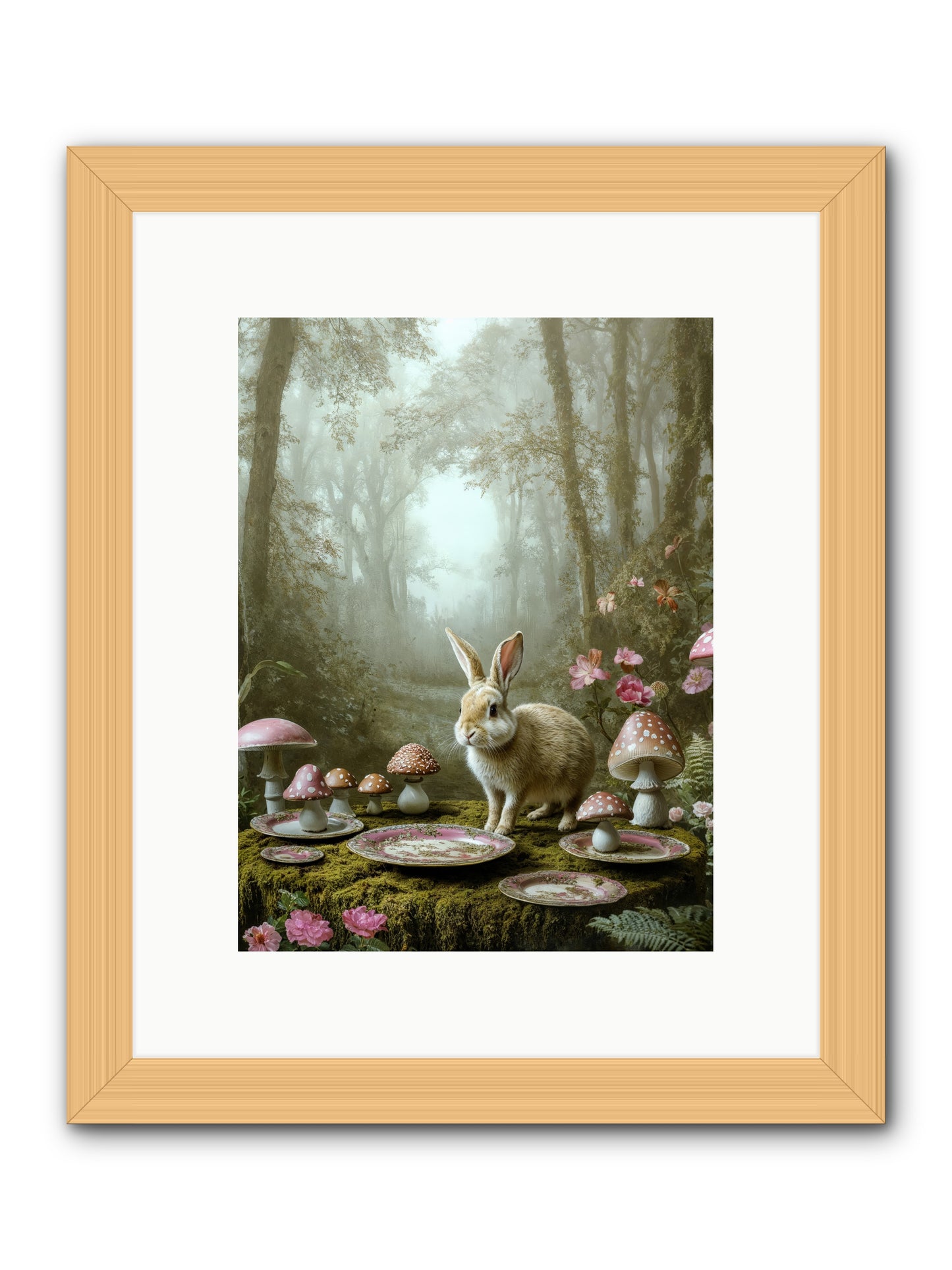 The Fairy Court Lapin -- Framed Print - Natural 9x12