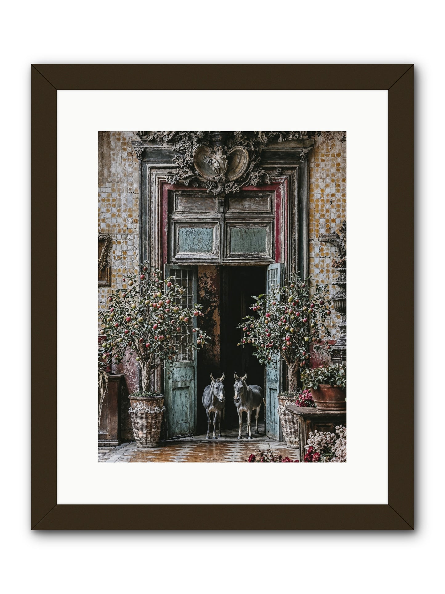 The Familiar Gate -- Framed Print - Black 12x16