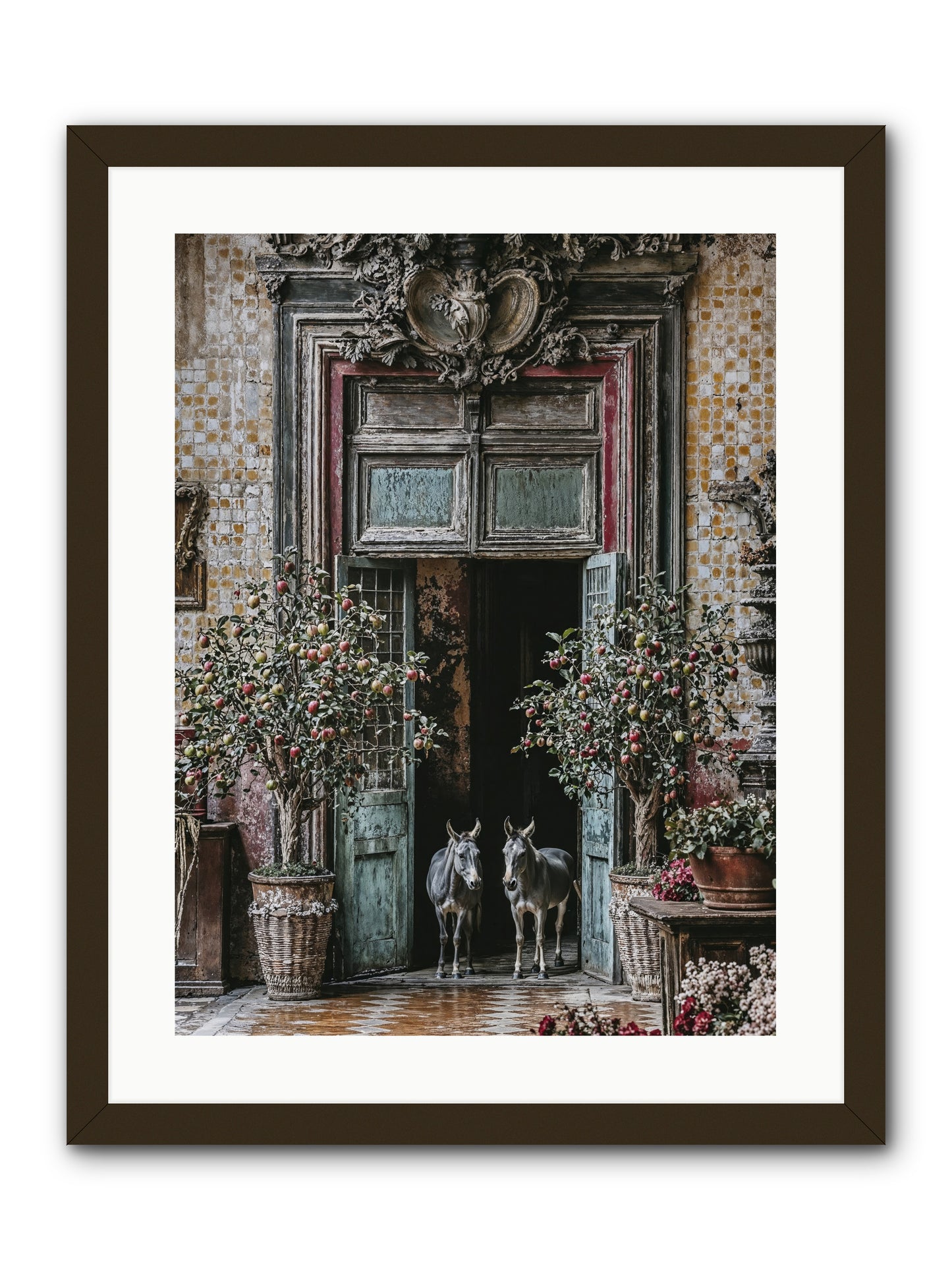 The Familiar Gate -- Framed Print - Black 18x24