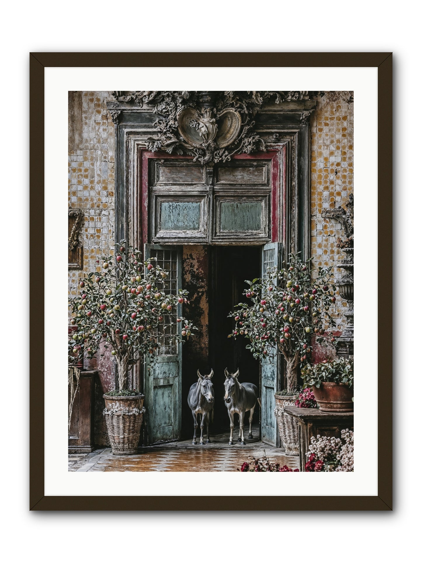 The Familiar Gate -- Framed Print - Black 24x32