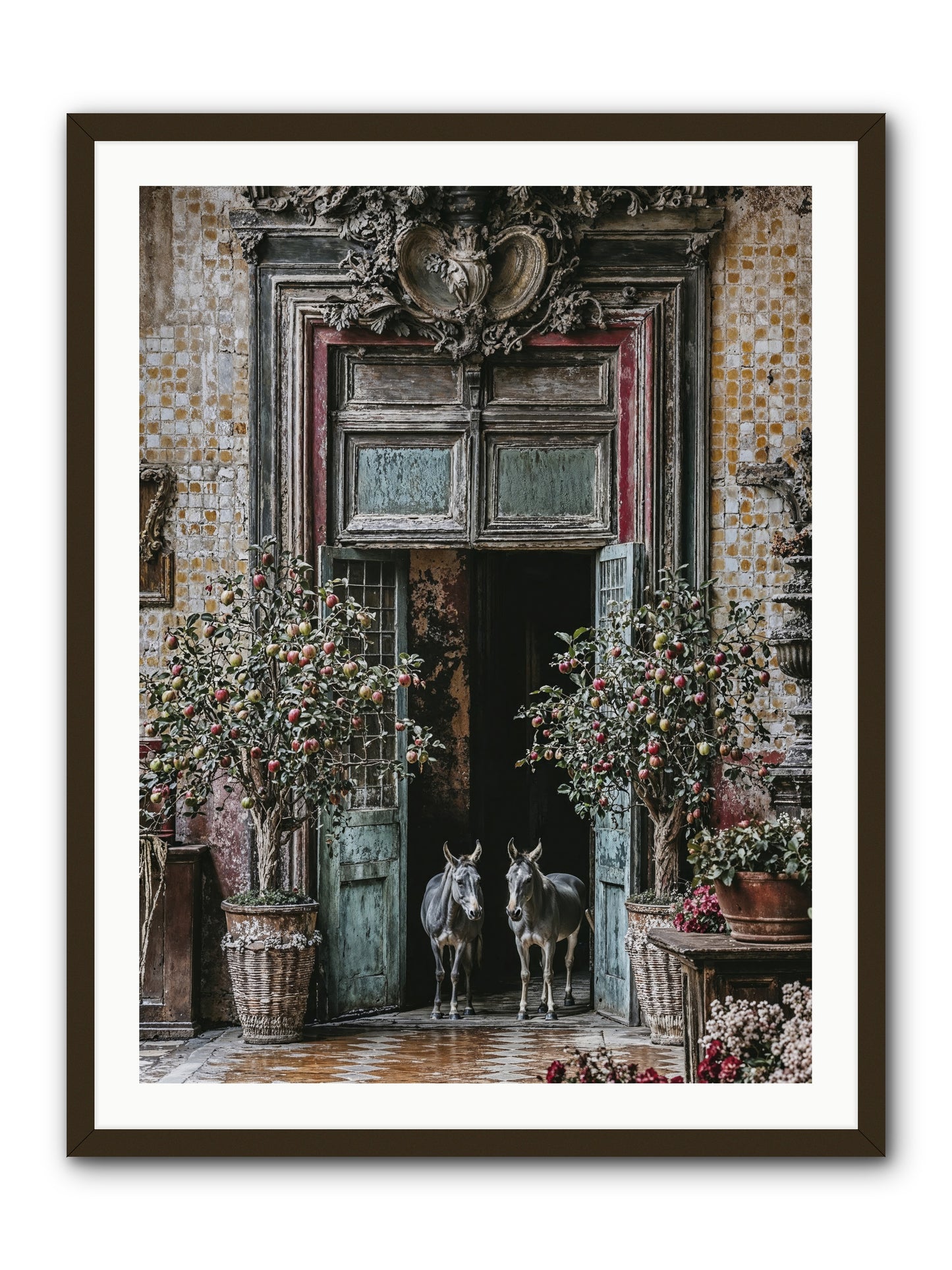 The Familiar Gate -- Framed Print - Black 30x40
