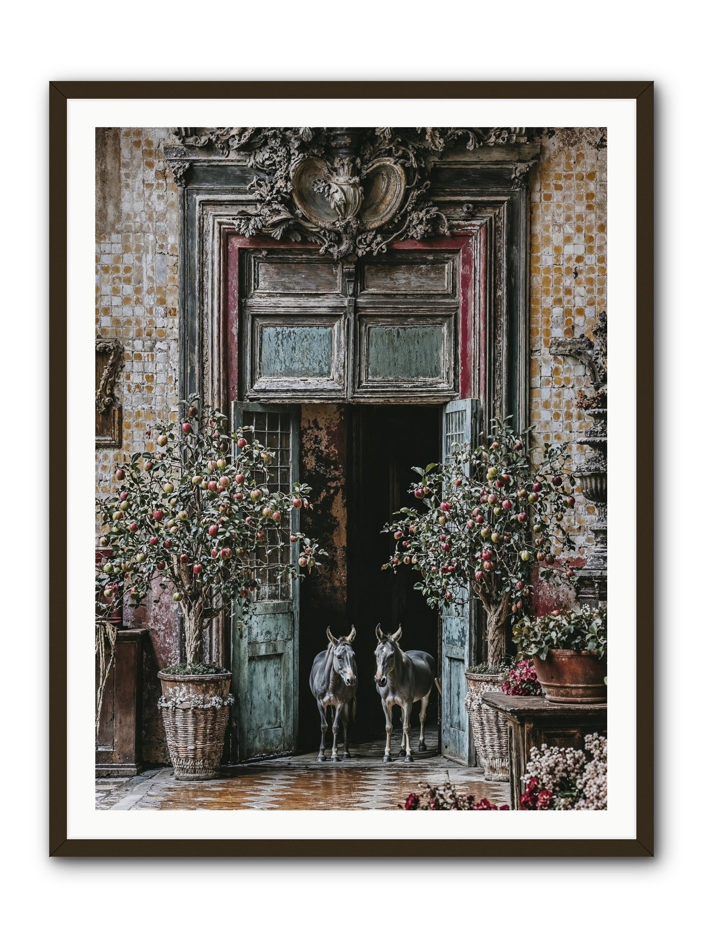 The Familiar Gate -- Framed Print - Black 36x48