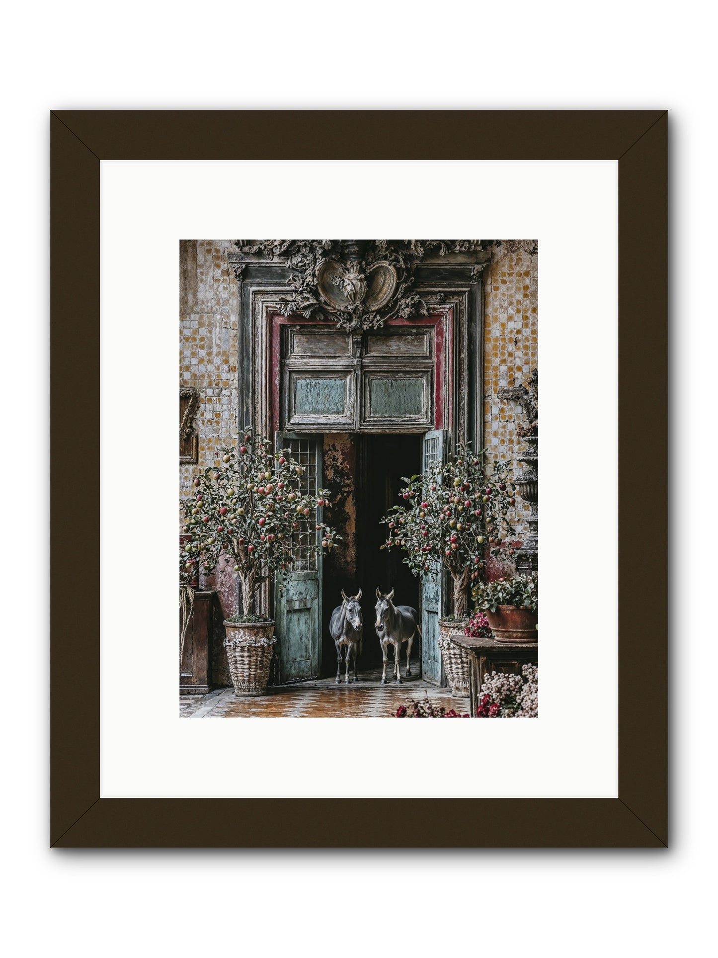 The Familiar Gate -- Framed Print - Black 9x12