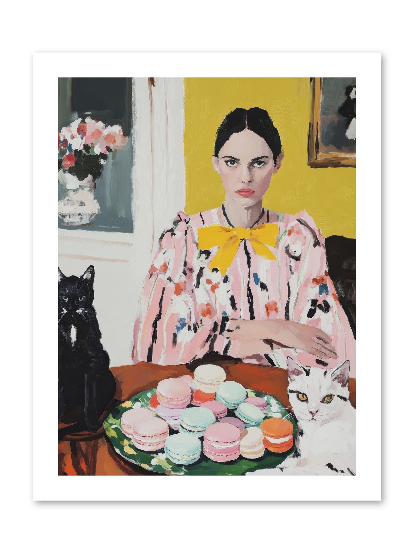 The Feline Patisserie Society -- Loose Canvas Print 12x16