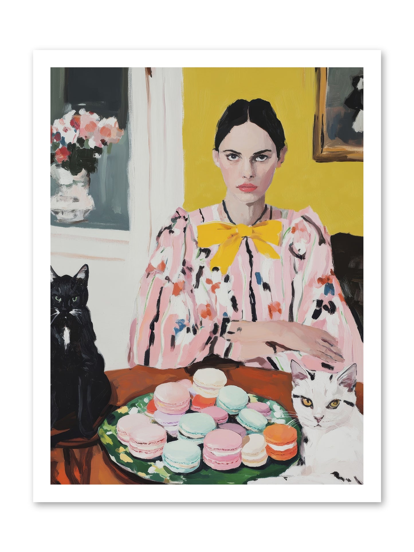 The Feline Patisserie Society -- Loose Canvas Print 18x24
