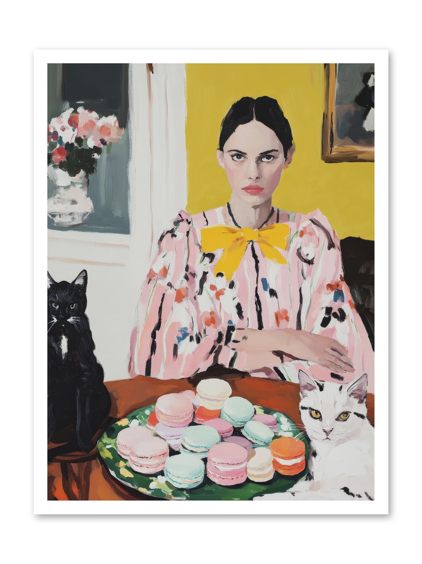 The Feline Patisserie Society -- Loose Canvas Print 24x32