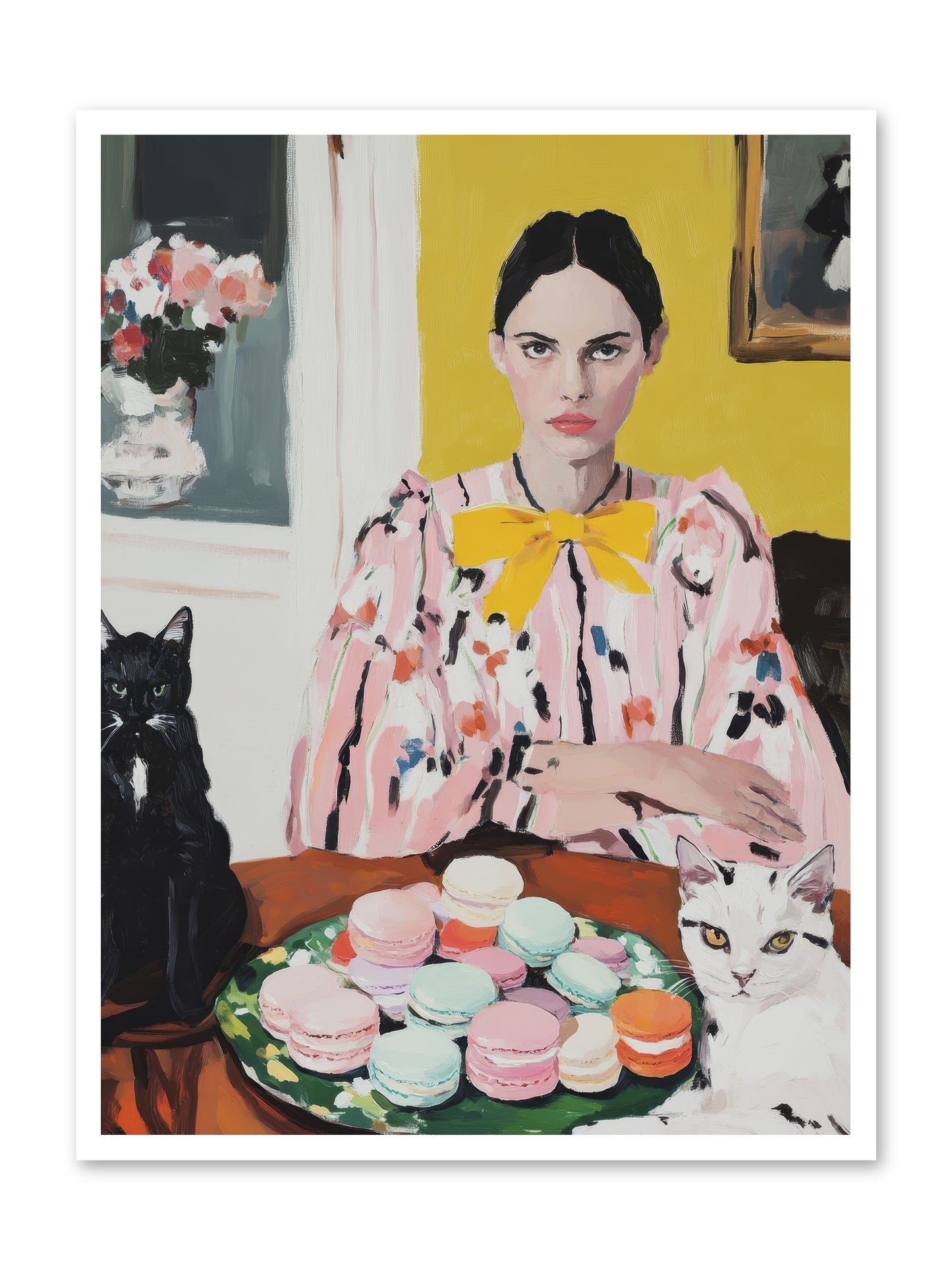 The Feline Patisserie Society -- Loose Canvas Print 30x40