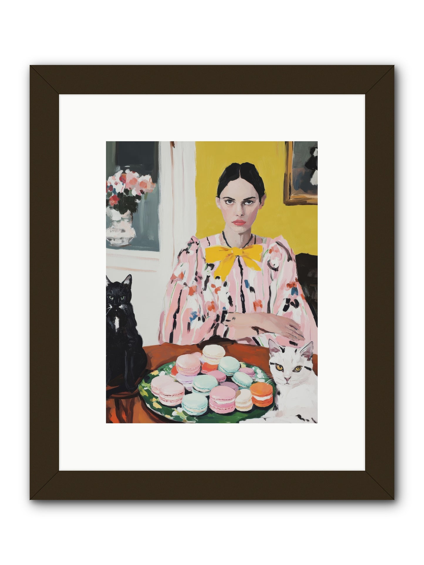 The Feline Patisserie Society -- Framed Print - Black 9x12