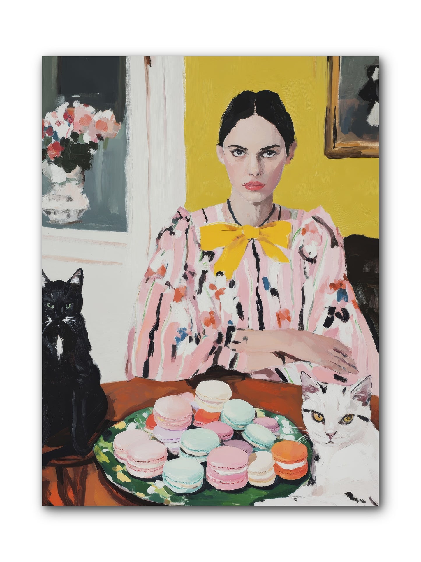 The Feline Patisserie Society -- Wrapped Canvas 9x12