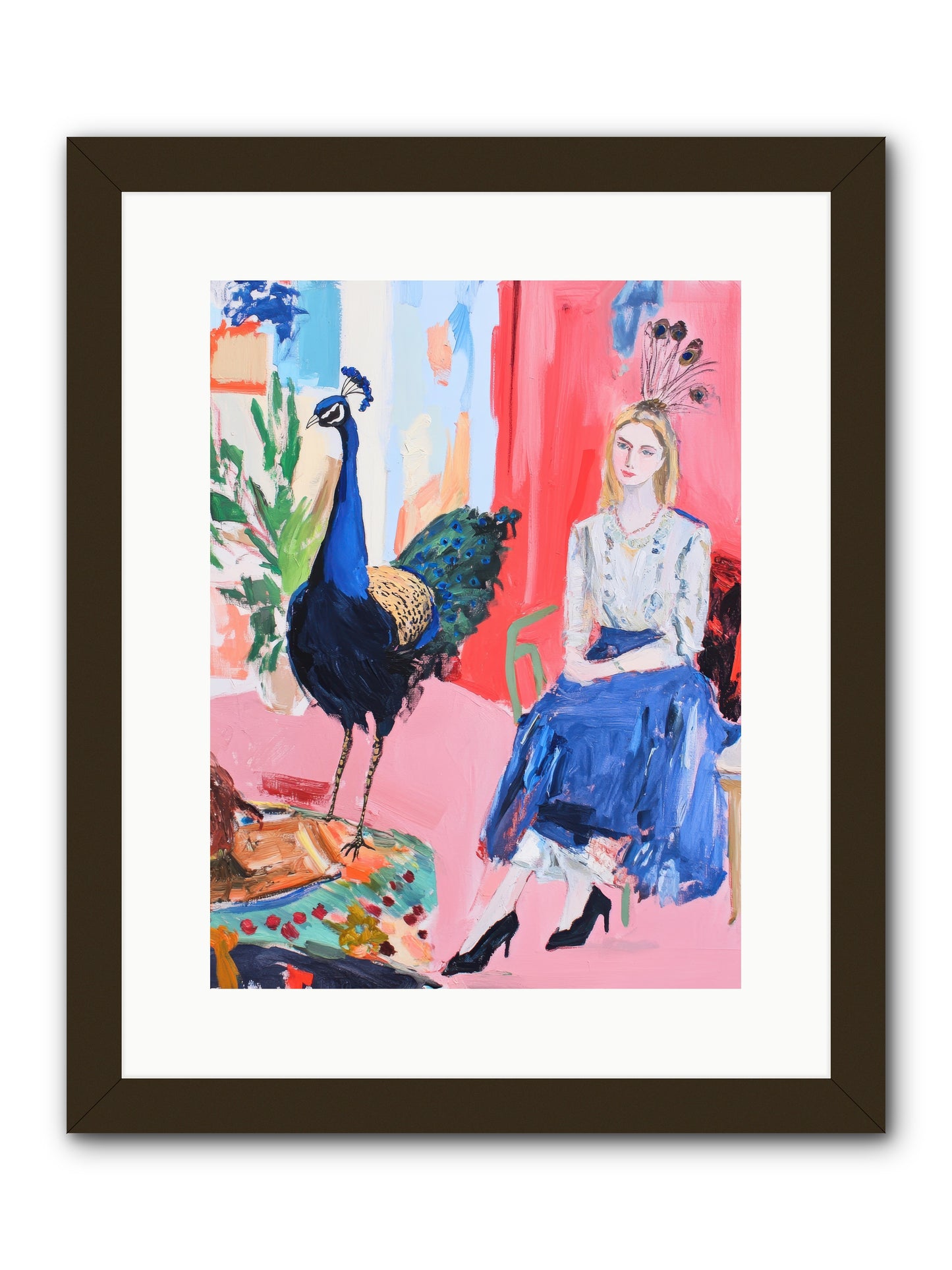 The Flamboyant Courtship -- Framed Print - Black 12x16