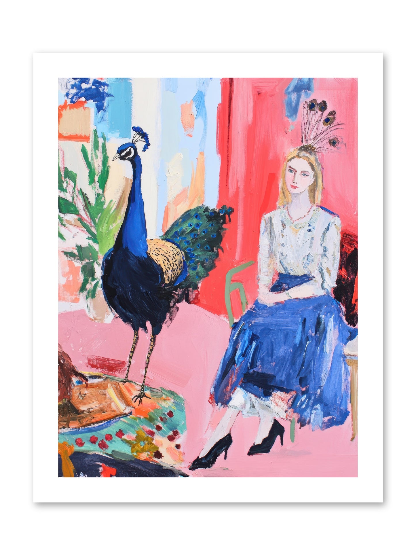The Flamboyant Courtship -- Paper Print 12x16