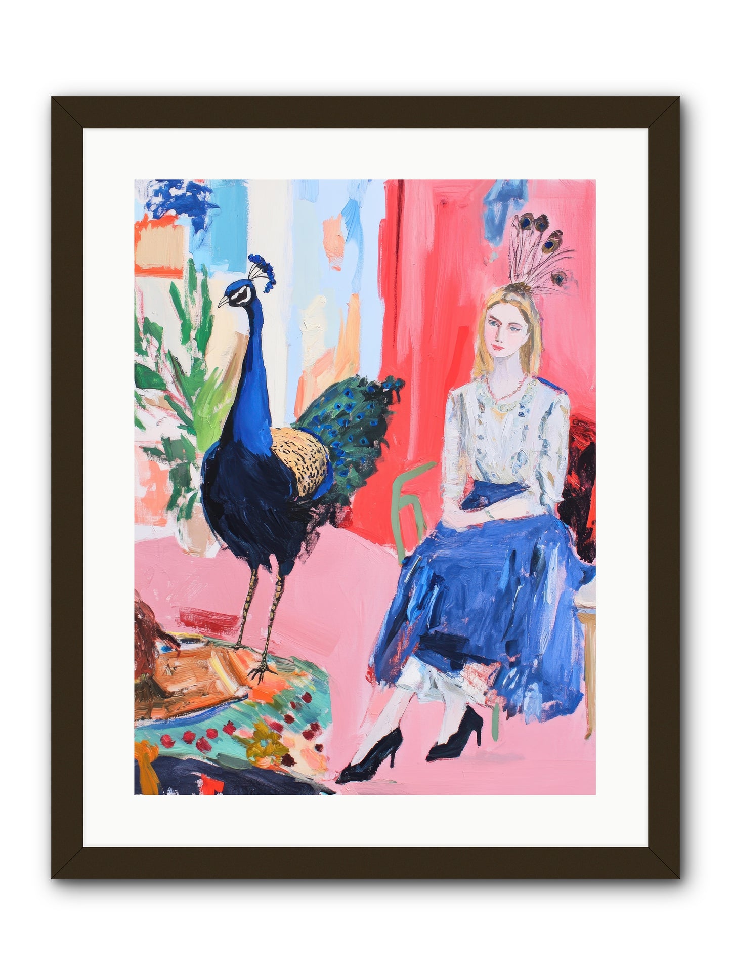 The Flamboyant Courtship -- Framed Print - Black 18x24