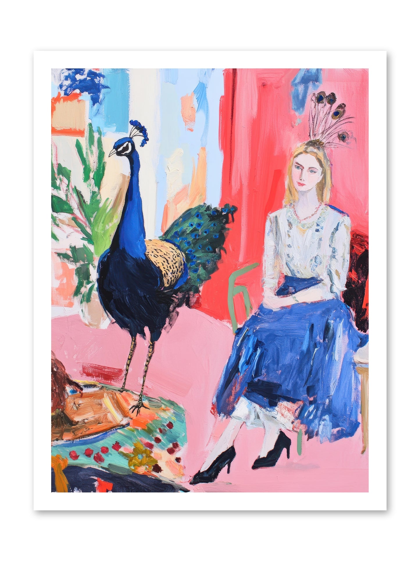 The Flamboyant Courtship -- Paper Print 18x24
