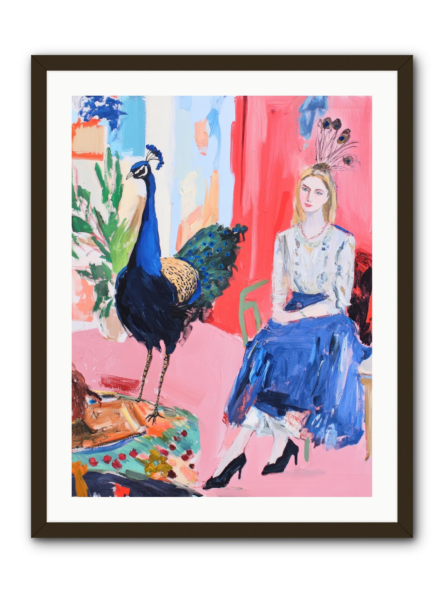The Flamboyant Courtship -- Framed Print - Black 24x32