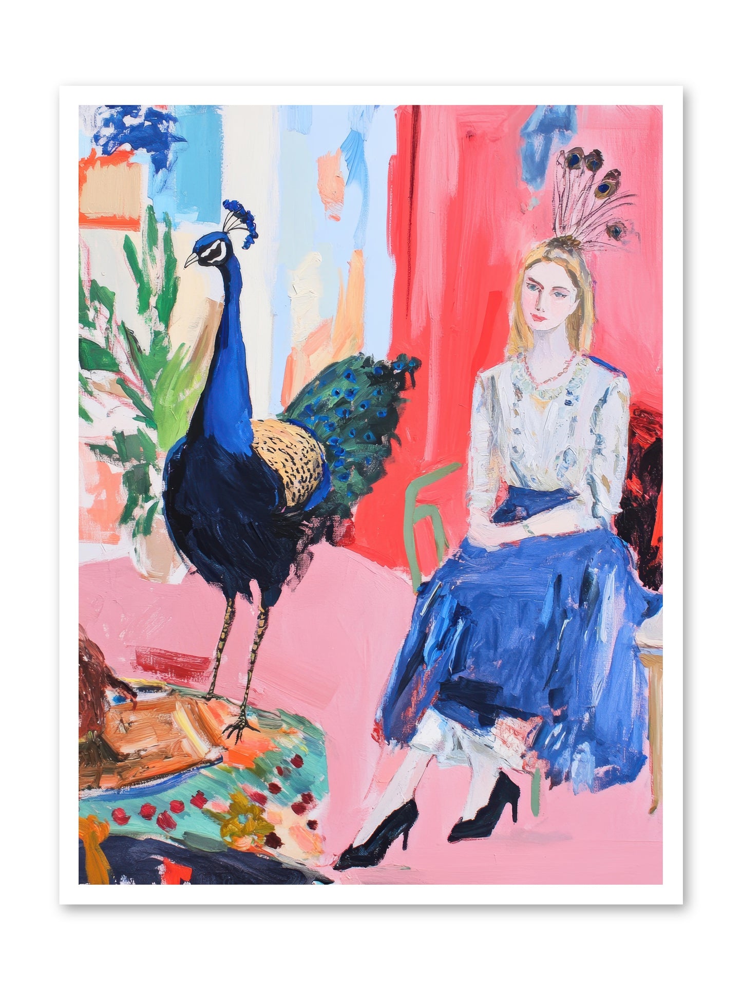 The Flamboyant Courtship -- Paper Print 30x40