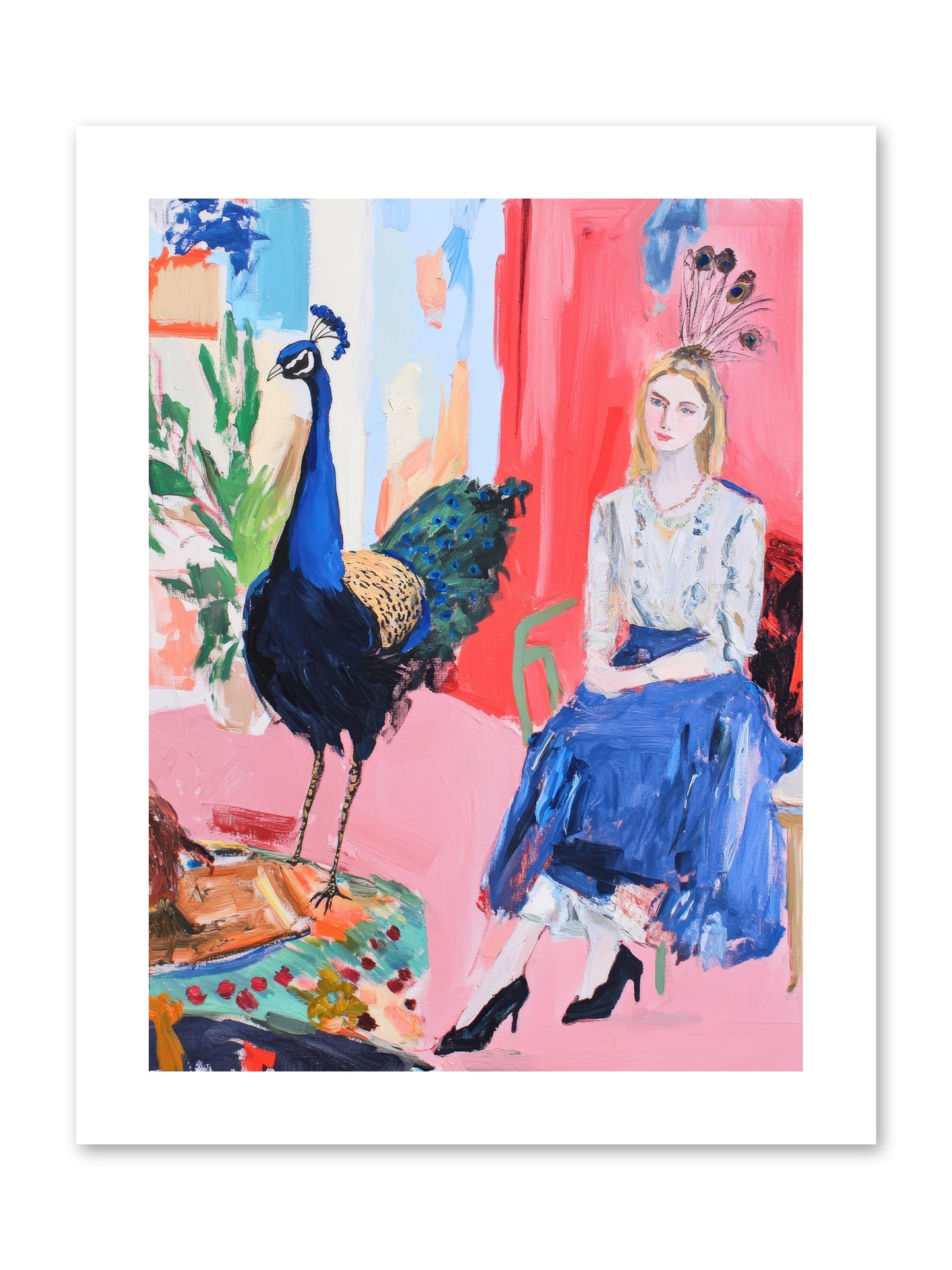The Flamboyant Courtship -- Paper Print 9x12