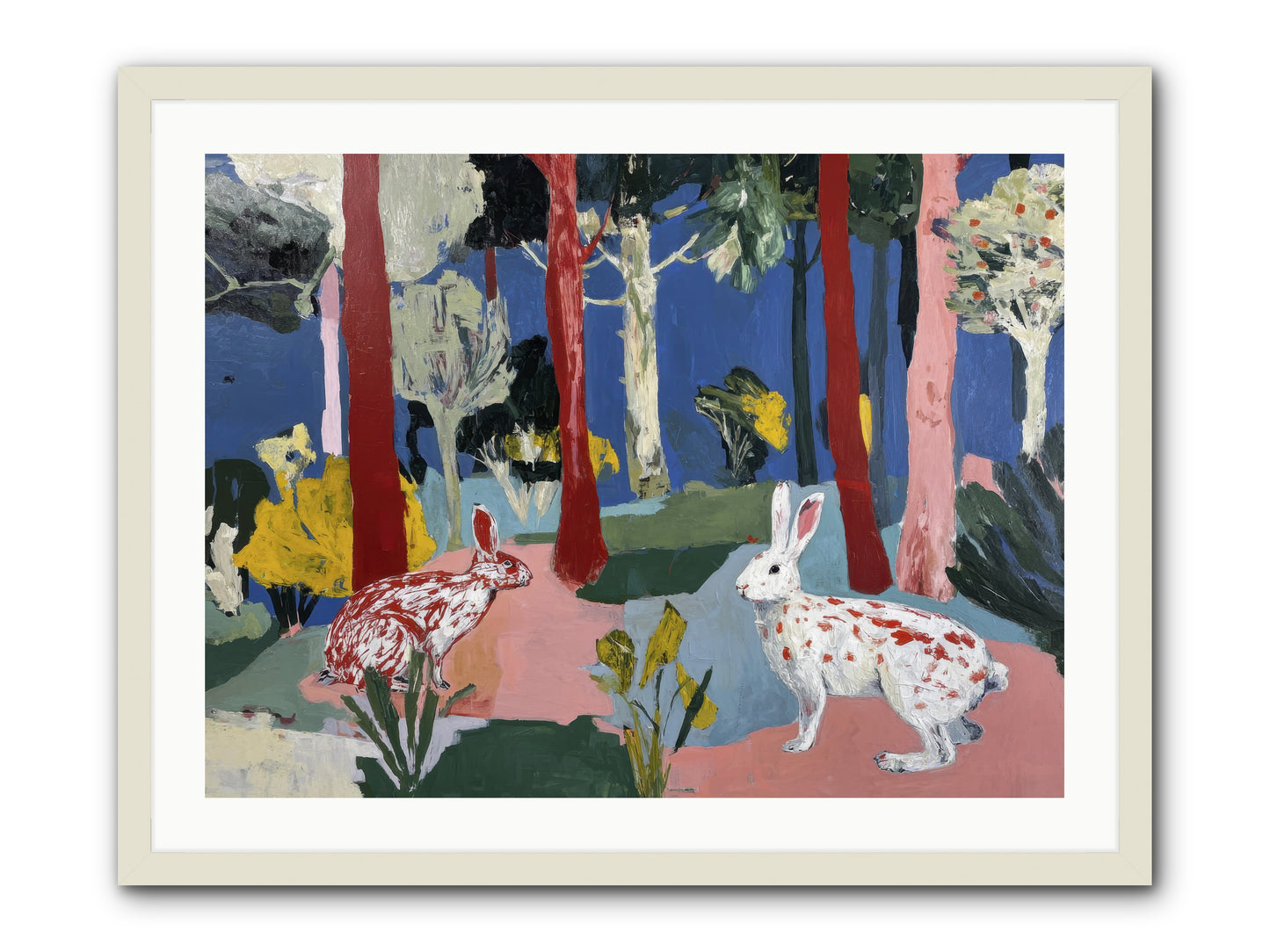 The Forest's Secret Language -- Framed Print - White 32x24