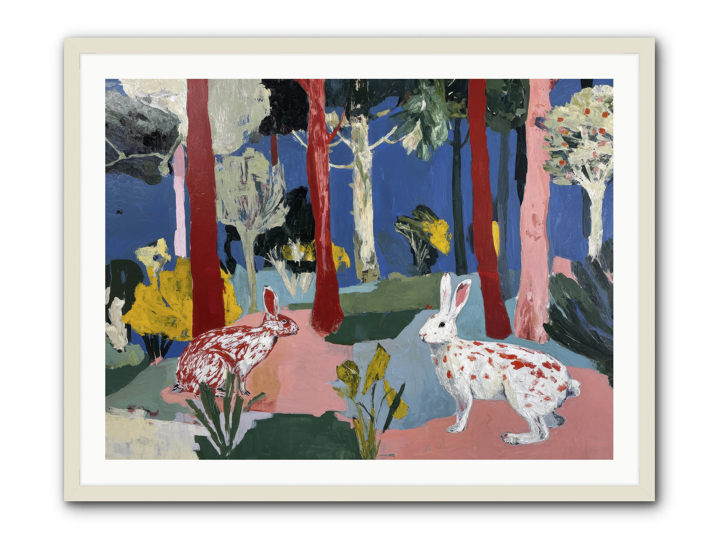 The Forest's Secret Language -- Framed Print - White 40x30