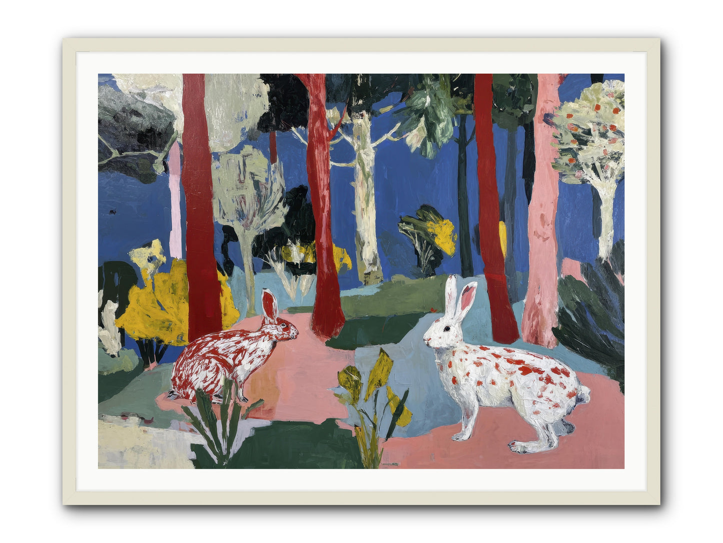 The Forest's Secret Language -- Framed Print - White 48x36