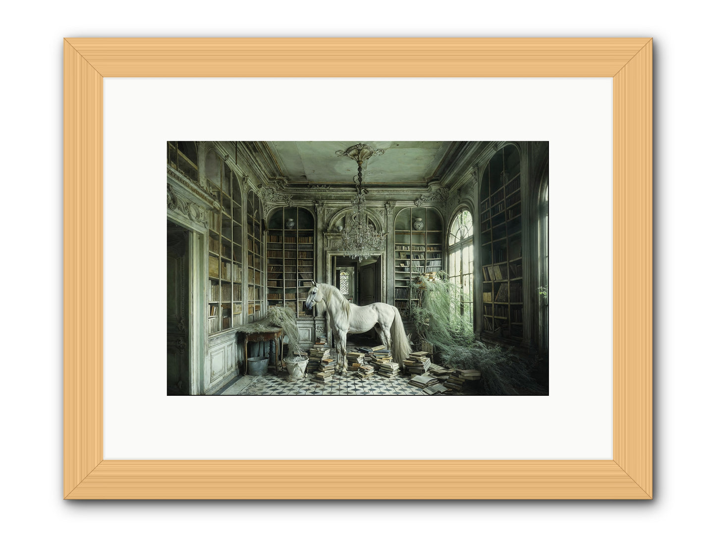 The Forgotten Pavilion -- Framed Print - Natural 12x8